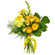 Желтый букет из роз и хризантем. Таджикистан
